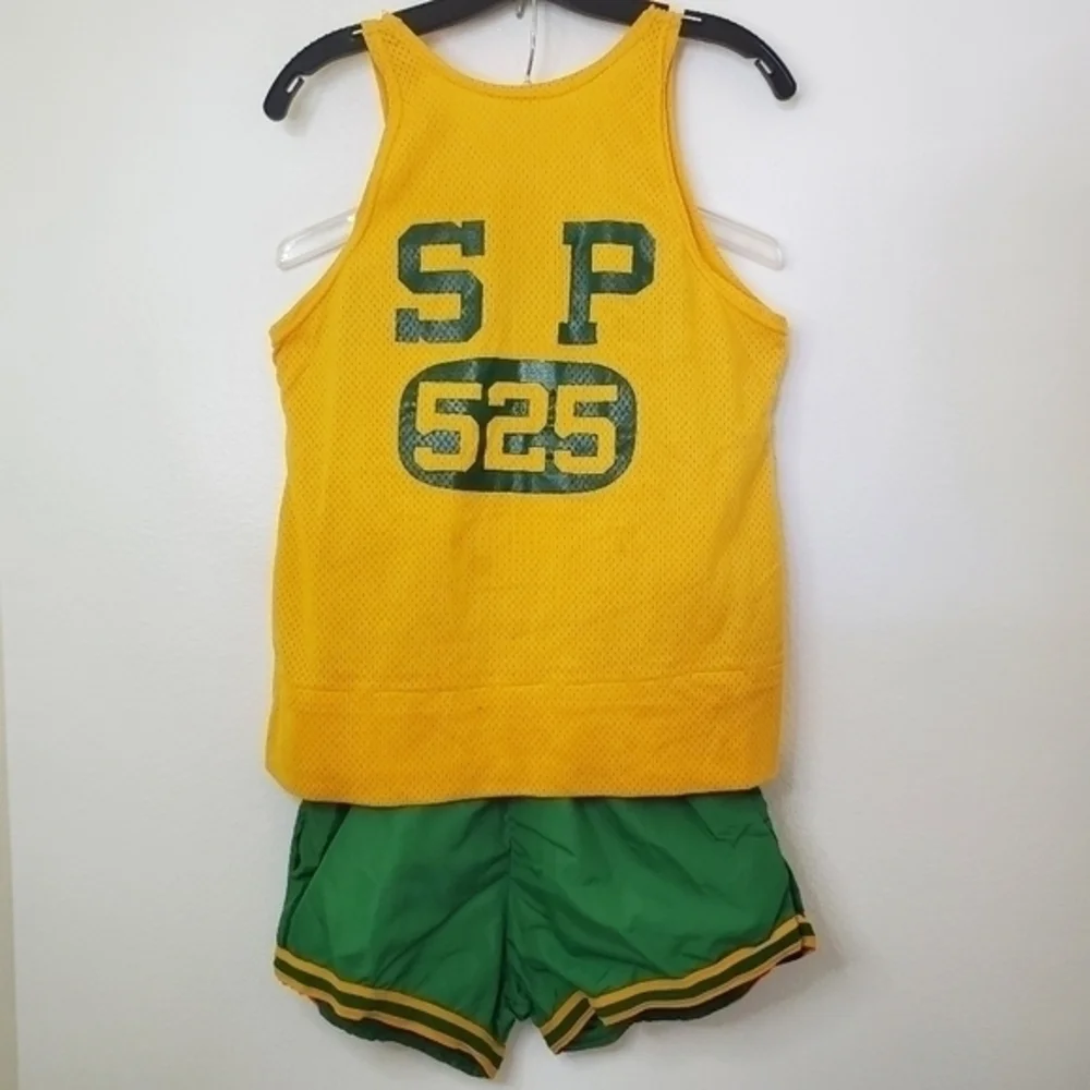 Vintage 50s Track Uniform or High School Basketball‎ Jersey Shorts Set Halloween